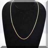 J035. 14K yellow gold serpentine chain 18” - $110 